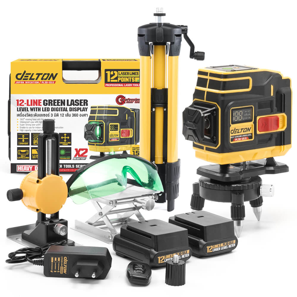 เครื่องวัดระดับเลเซอร์ DELTON รุ่น PL3D-12LG 3 มิติ 12 เส้น